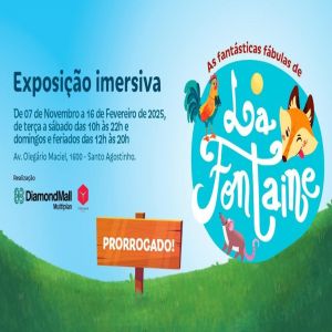 Prorrogada: exposição imersiva?sobre obras de La Fontaine?fica em cartaz no DiamondMall até 16/02