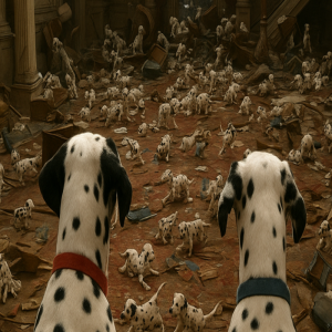 E se cães famosos observassem seus próprios filmes?