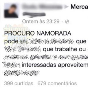 Aquela postagem sem noção procurando namorada