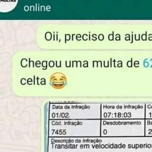 Uma multa de 620 Km/h com Celta