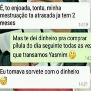 O caso da menina que pegava o dinheiro da pílula do dia seguinte e tomava de sorvete