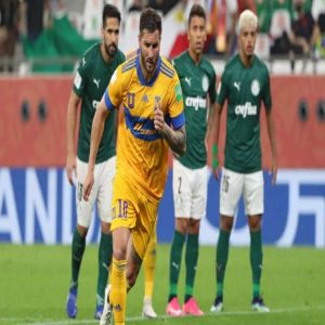 Com gol de pênalti, Tigres é superior, vence e Palmeiras dá adeus ao Mundial
