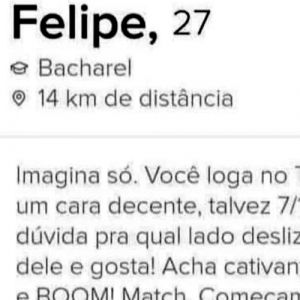 Uma história de sinceridade pura no Tinder