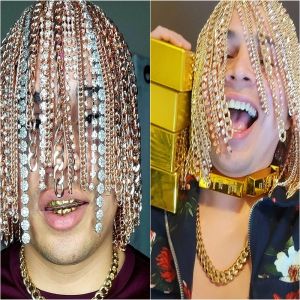 Rapper mexicano implanta correntes de ouro na cabeça
