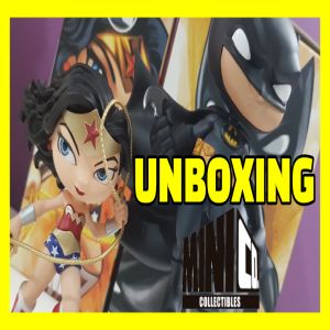 Esses colecionáveis do Batman e da Mulher Maravilha são lindos demais!