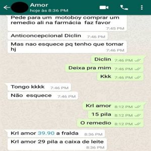 Lembrando o namorado sobre o verdadeiro preço kkkk