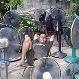Se protegendo do calor