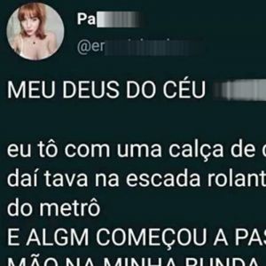 Ela foi assediada no metrô e ficou pistola