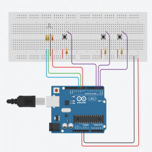 Led RGB controlado por botões 