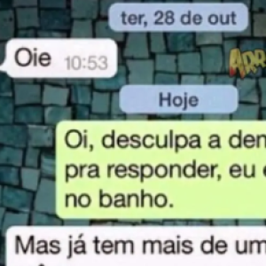 Quando alguém se lembra de você por um milagre do WhatsApp