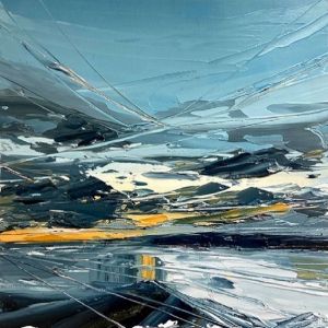 Georgia Hart: artista cria paisagens texturizadas com faca de palheta