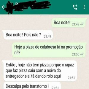 Alguém recebeu calabresa extra