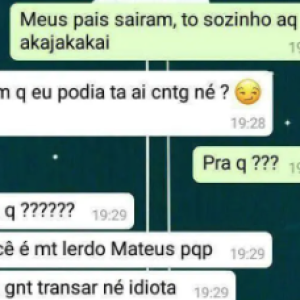 Parece que Mateus não entendeu que ela queria algo a mais