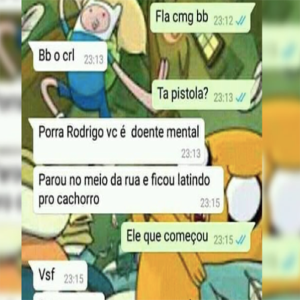 Tá pistola por causa do namorado idiota