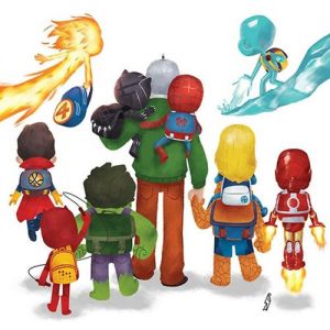 Este ilustrador desenha personagens da cultura pop como famílias