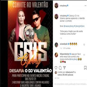 Cyborg faz convite para o DJ Ivis