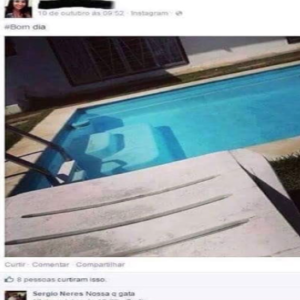 Nem viu a foto e foi logo comentando…