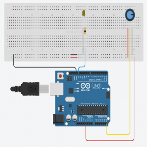 Led pisca de acordo com os parâmetros do potenciômetro 