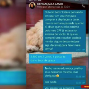 Depilação a laser fazendo estragos