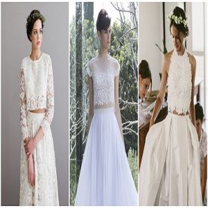 Vestidos de Noiva Estilo Cropped e Anos 60