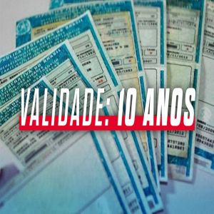 A CNH é válida para motoristas com menos de 50 anos por um período máximo de 10 anos