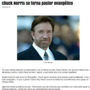 Chuck Norris se torna pastor evangélico