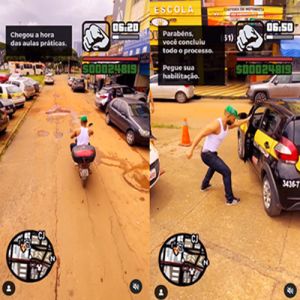 Autoescola transformada em jogo da vida real