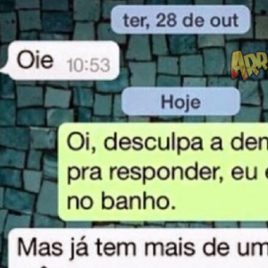 Quando alguém se lembra de você por um milagre do WhatsApp