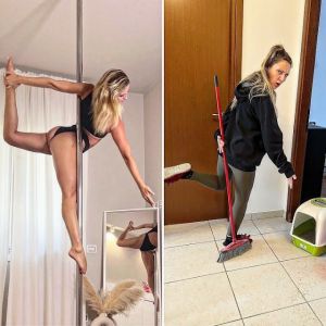 Mulher recria fotos de influencers para mostrar que elas são ridículas #2
