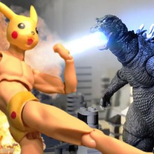 Godzillas vs. Pikachu | Uma luta épica em stop motion