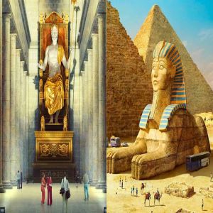 Artista ilustra como seriam monumentos antigos hoje em dia