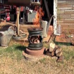 Aprenda como fazer uma churrasqueira com duas rodas de carro