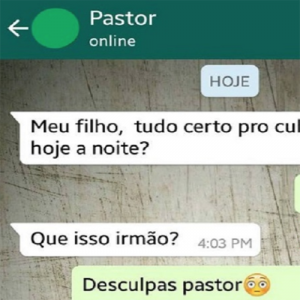 Quando o irmão da igreja faz o que sempre quis fazer com o pastor