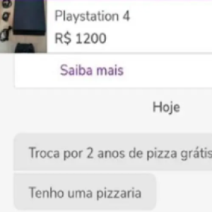 O dono de uma pizzaria que queria trocar um Playstation por pizza