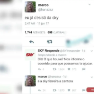 O pessoal da Sky levou um baita fora!