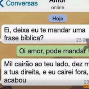 Dando um fora em nome da Bíblia é assim