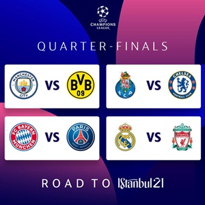 Uefa define os confrontos das quartas de final da Champions League. Confira