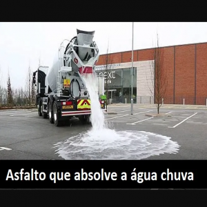 Asfalto que absorvem água da chuva e evita enchentes