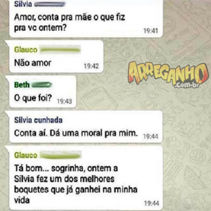 O dia em que foi revelado no grupo da família que Sílvia era uma boqueteira profissional