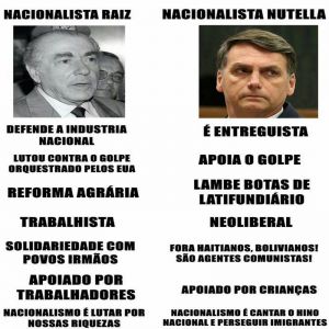 Nacionalismo vira-lata da direita brasileira bolsonarista!