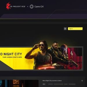 Opera GX revela hub de Cyberpunk 2077