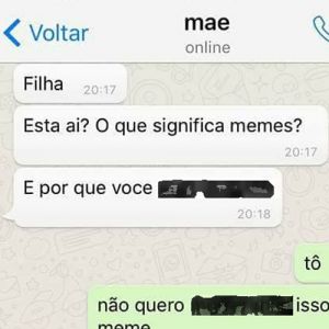 Conversa hilária entre mãe e filha no Whatsapp