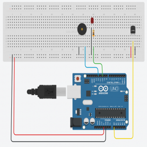 Sensor de temperatura LM35 com alarme  - Arduino