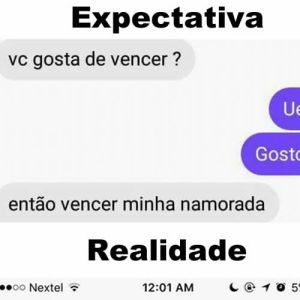 Aquela cantada de você gosta de vencer