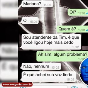 Dando em cima do atendente da loja