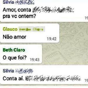 Intimidades jogadas no whatsapp da família