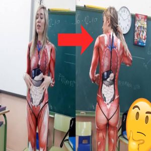 Essa professora da Espanha, teve uma ideia diferente para dar aulas de anatomia e viralizou na web