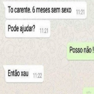 Uma resposta épica de um homem dada a uma mulher oferecida