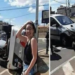 Mãe bati o carro