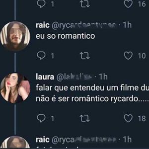 Não tá nada fácil ser romântico atualmente